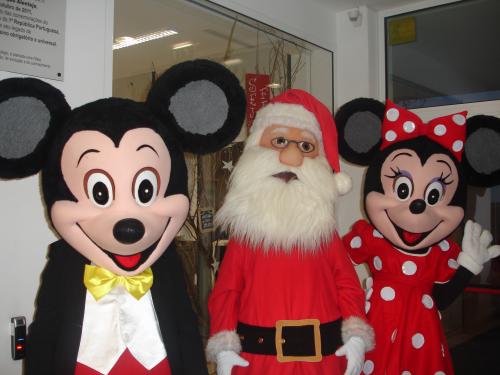 Mickey -- Pai Natal -Minnie